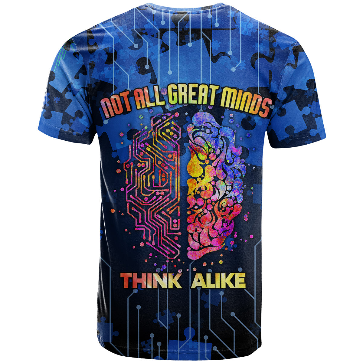 Autism Acceptance Month Neurodiversity Wired Differently T-Shirt Graphic Tee