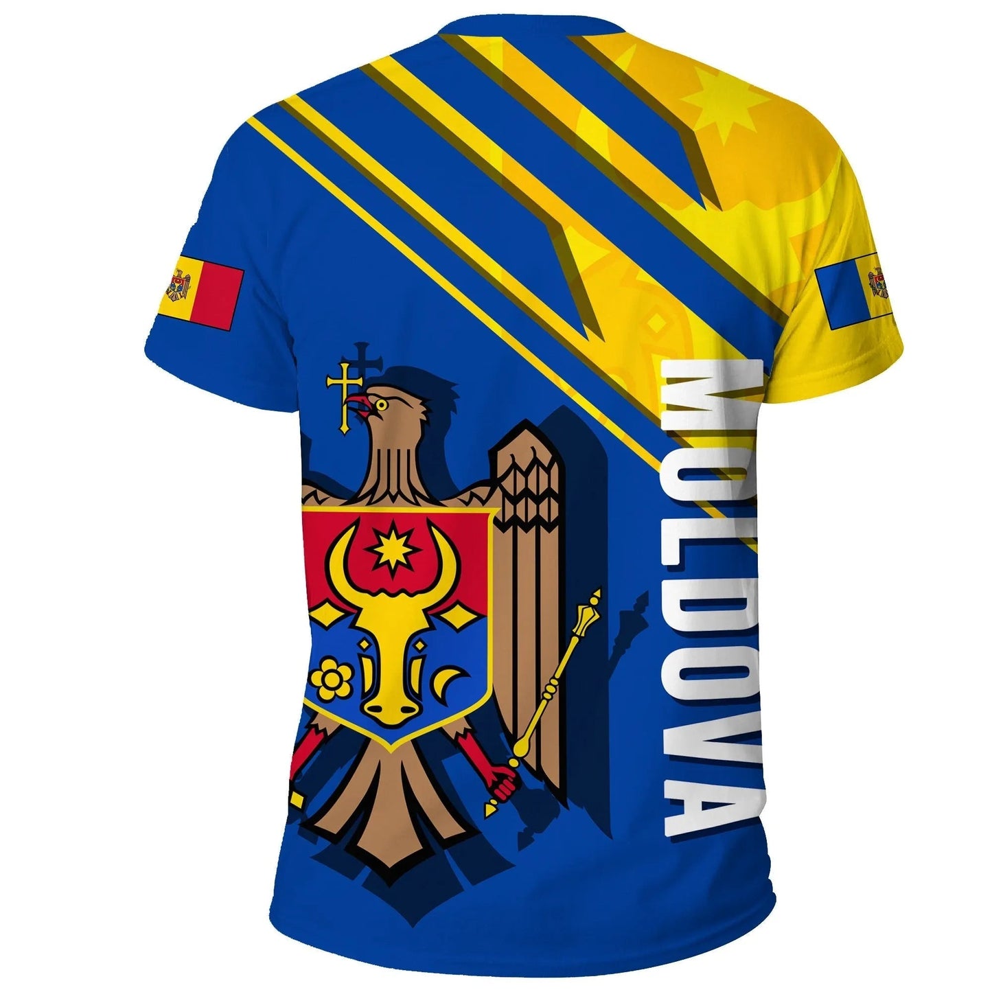 Moldova T-Shirt, Flag and Coat Of Arms A22 Graphic Tee