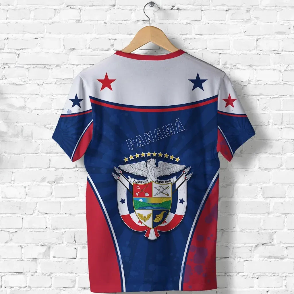 Panama T-Shirt Circle Stripes Flag Version Graphic Tee