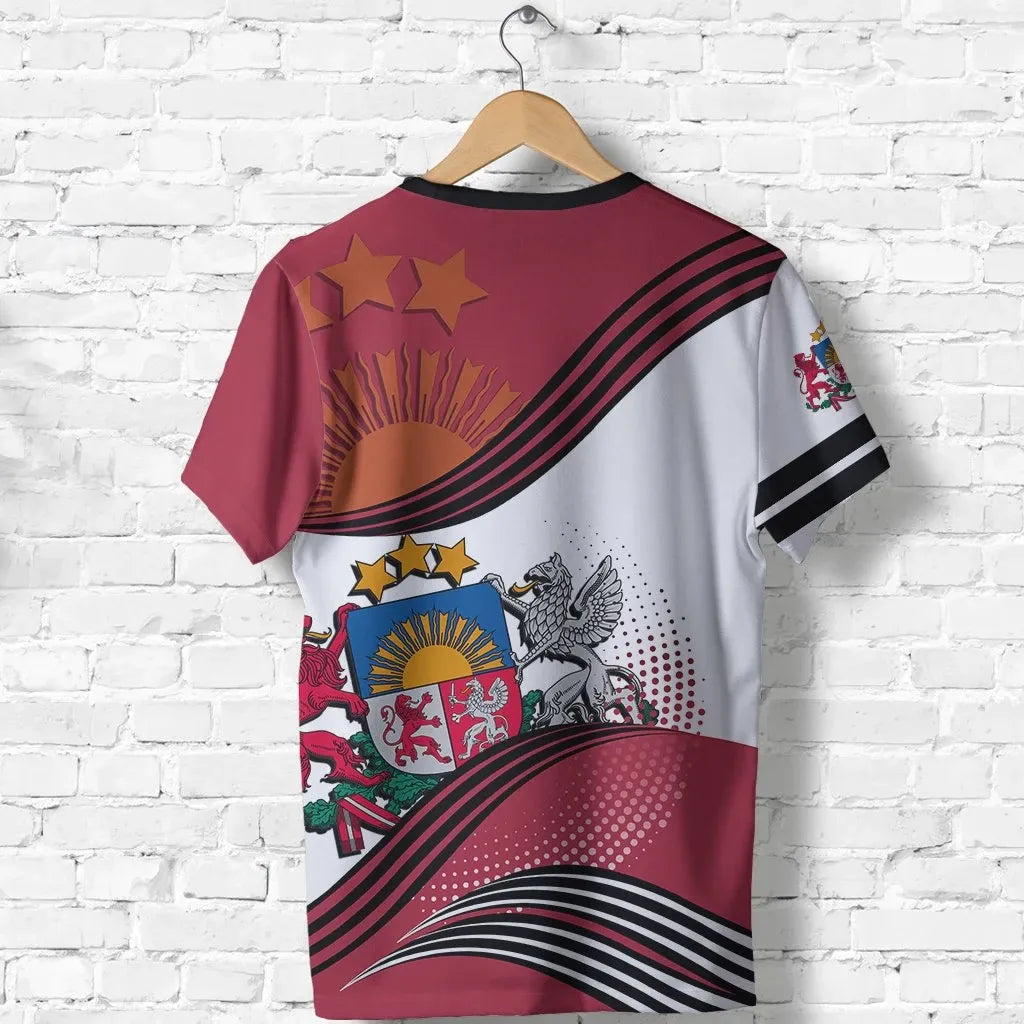 Latvia T-Shirt Fall In The Wave Graphic Tee