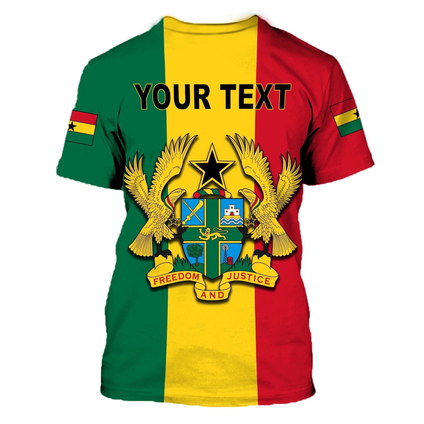 Custom Ghana Flag T-Shirt ver20 Graphic Tee