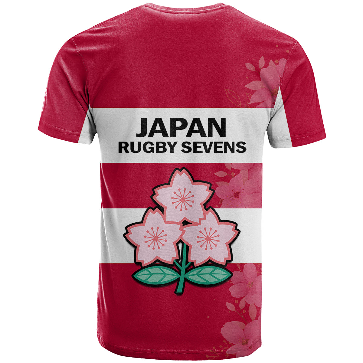 Japan Rugby 7s Japanese Cherry Blossom T-Shirt Graphic Tee