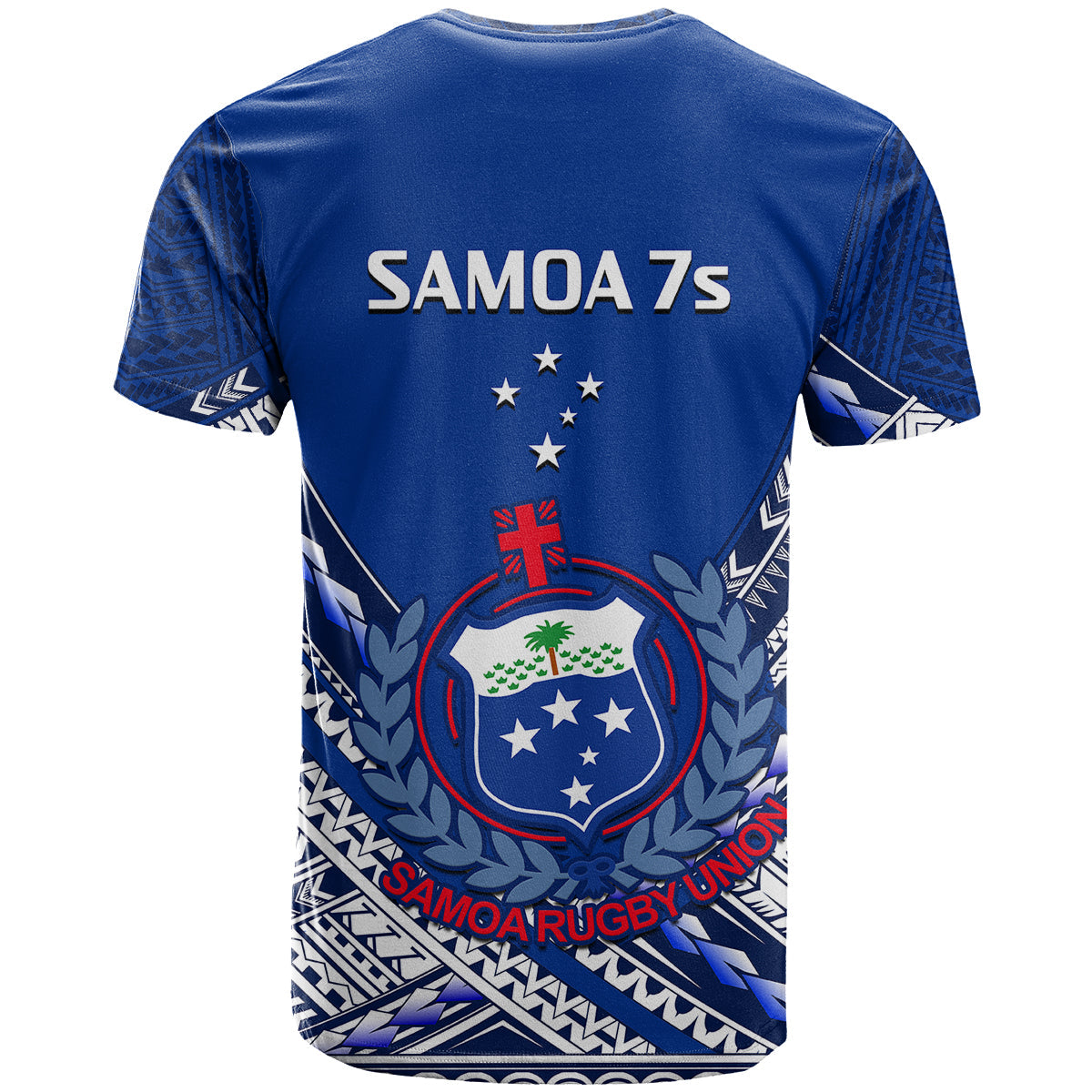 Samoan Rugby Manu Samoa 7s Polynesian Pattern T-Shirt Graphic Tee