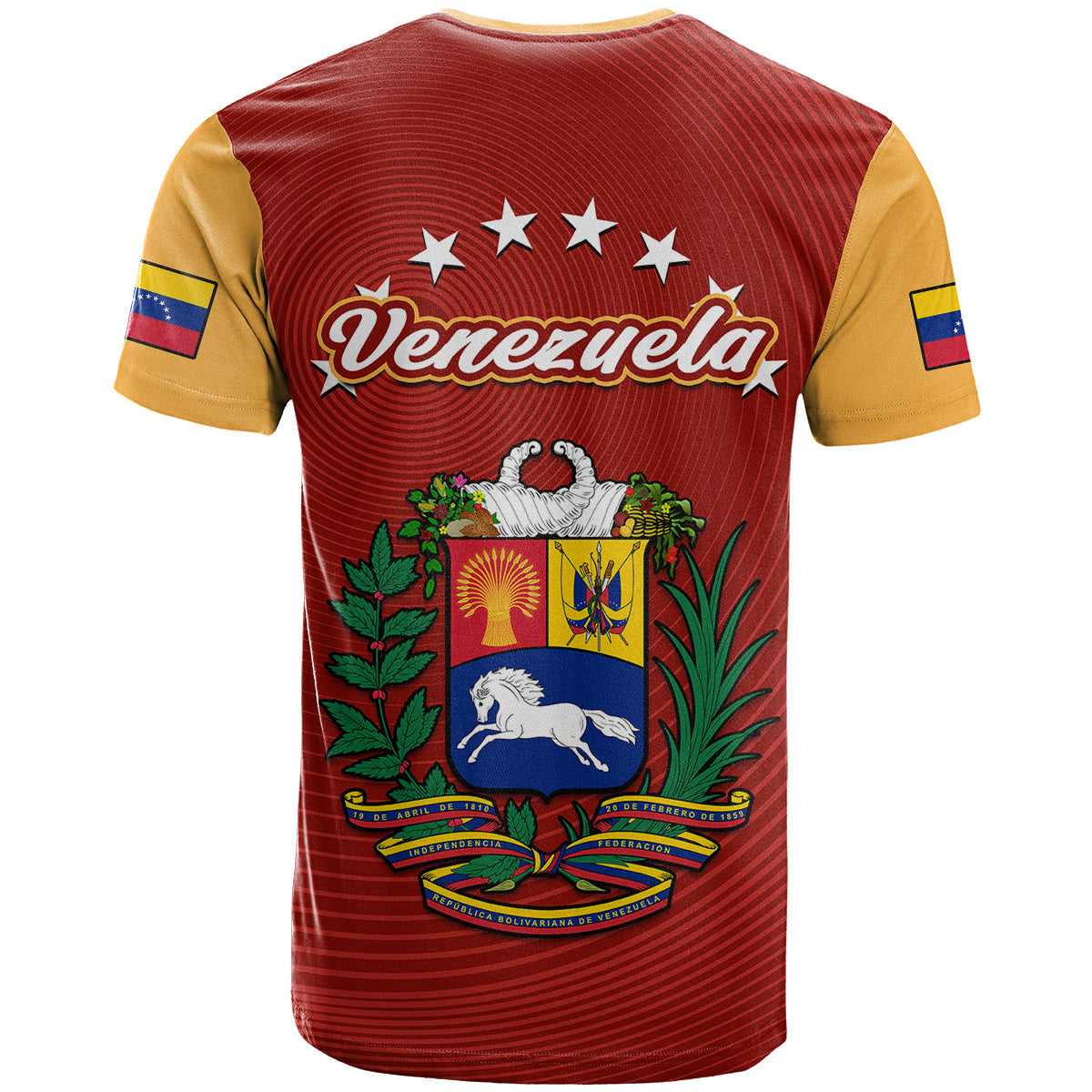 Venezuela Baseball Mix Coat Of Arms T-Shirt Graphic Tee