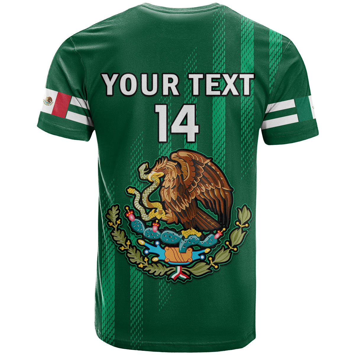 Custom Mexico Baseball Mix Coat Of Arms T-Shirt Graphic Tee