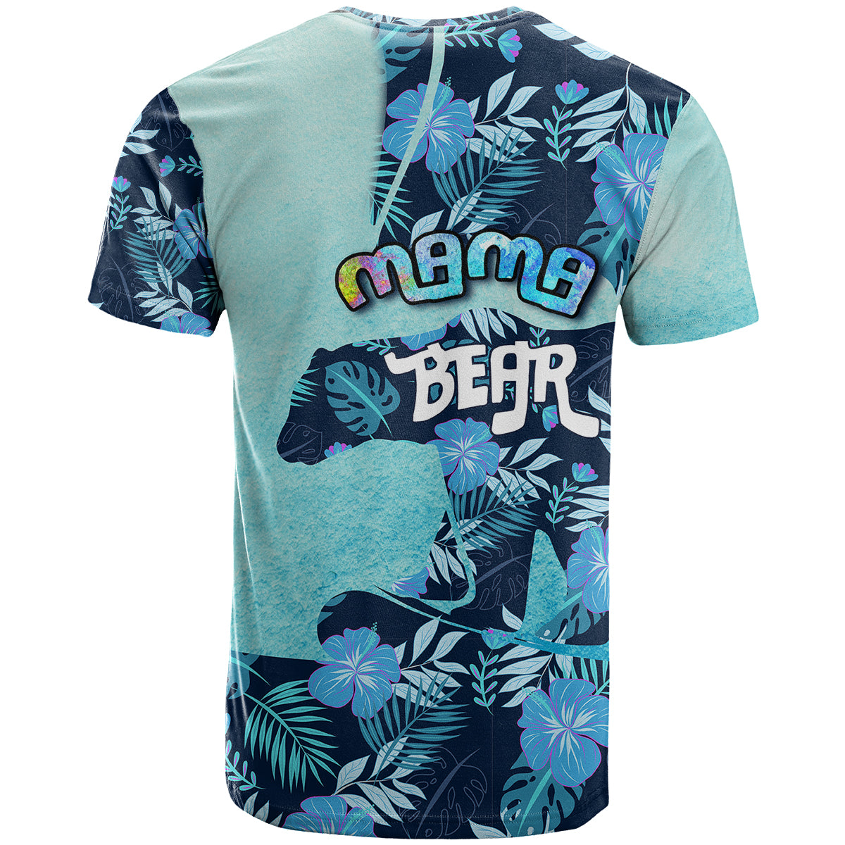 Mother's Day Floral Mama Bear T-Shirt Graphic Tee