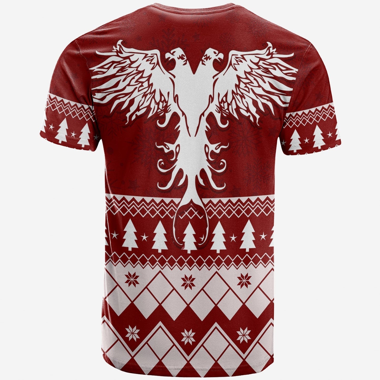 Albanian Eagle Simple Style Christmas Pattern T-Shirt Graphic Tee