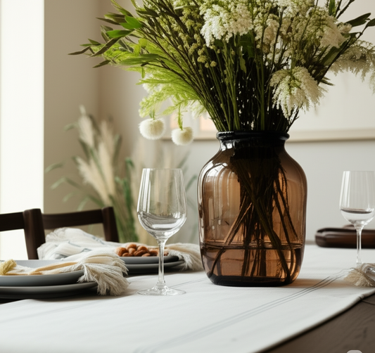 Aizots Vintage Cotton Fringe Napkins – Set of 4 Rustic Soft Table Linens