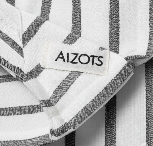 Aizots Striped Cotton Tablecloth – Classic Italian Red & White Checkered Dining Linen