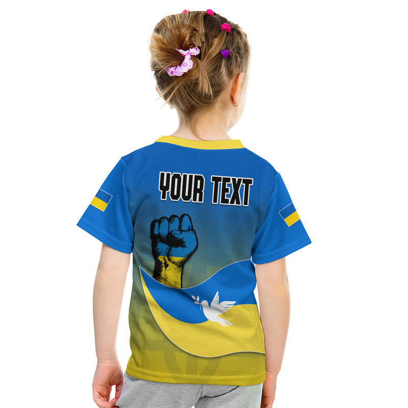 Custom Ukraine T-Shirt National Flag Style Graphic Tee