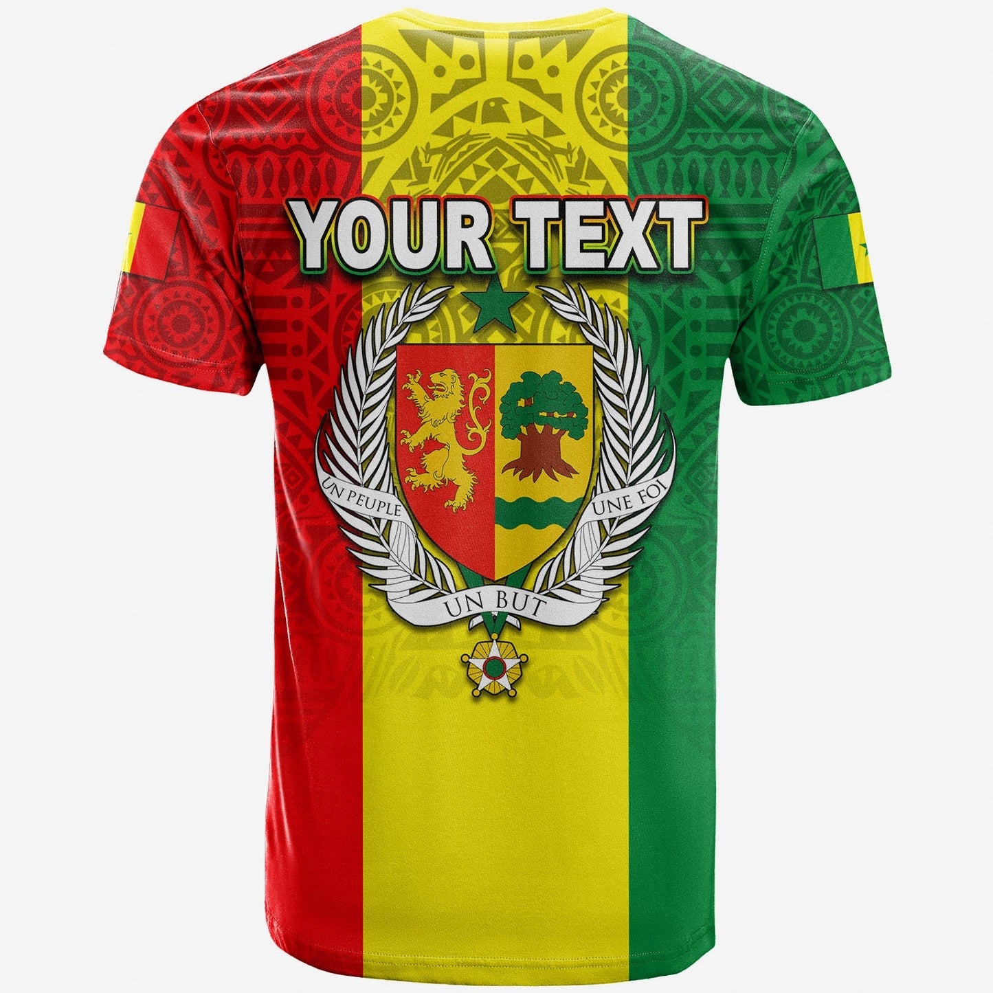 Custom Senegal T-Shirt African Pattens Graphic Tee