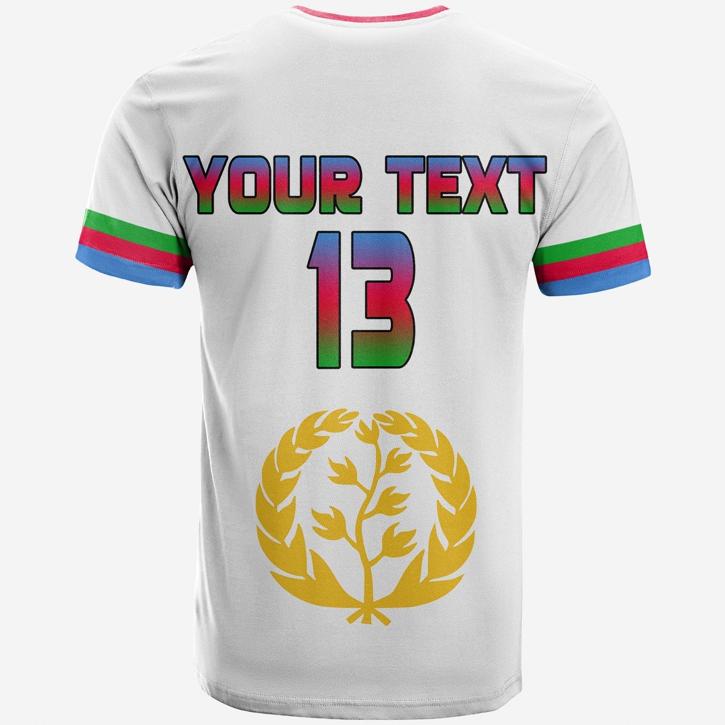 Custom Eritrea T-Shirt Striped Sporty Style Graphic Tee