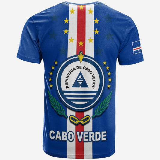 Custom Cape Verde T-Shirt Pride Cabo Verde Graphic Tee