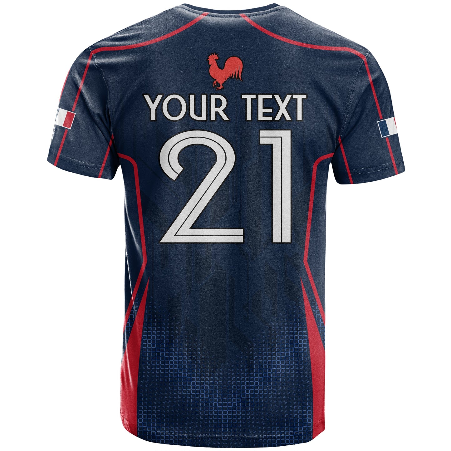Custom France Rugby T-Shirt Allez Les Bleus Go World Cup Graphic Tee