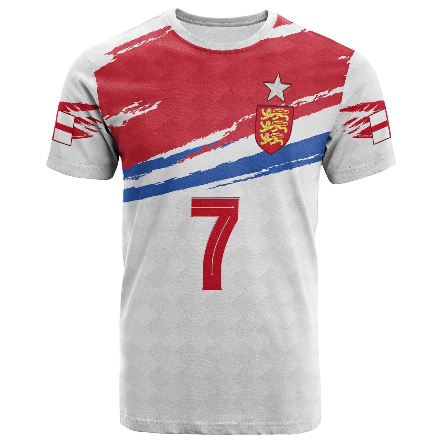 Custom England Football T-Shirt Come On England Custom Text And Number Graphic Tee