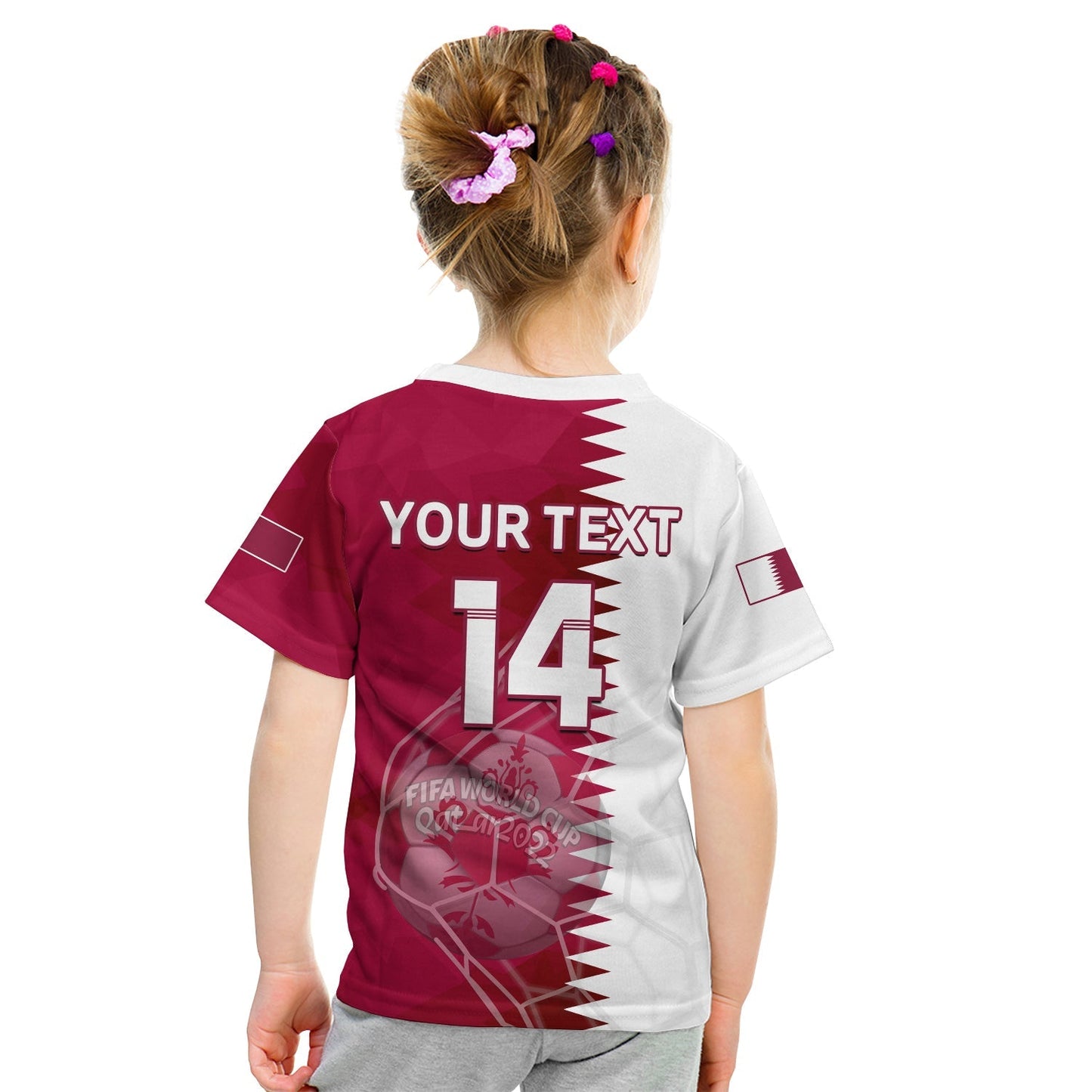 Custom Qatar Football T-Shirt Annabi Champions Proud WC 2022 Graphic Tee