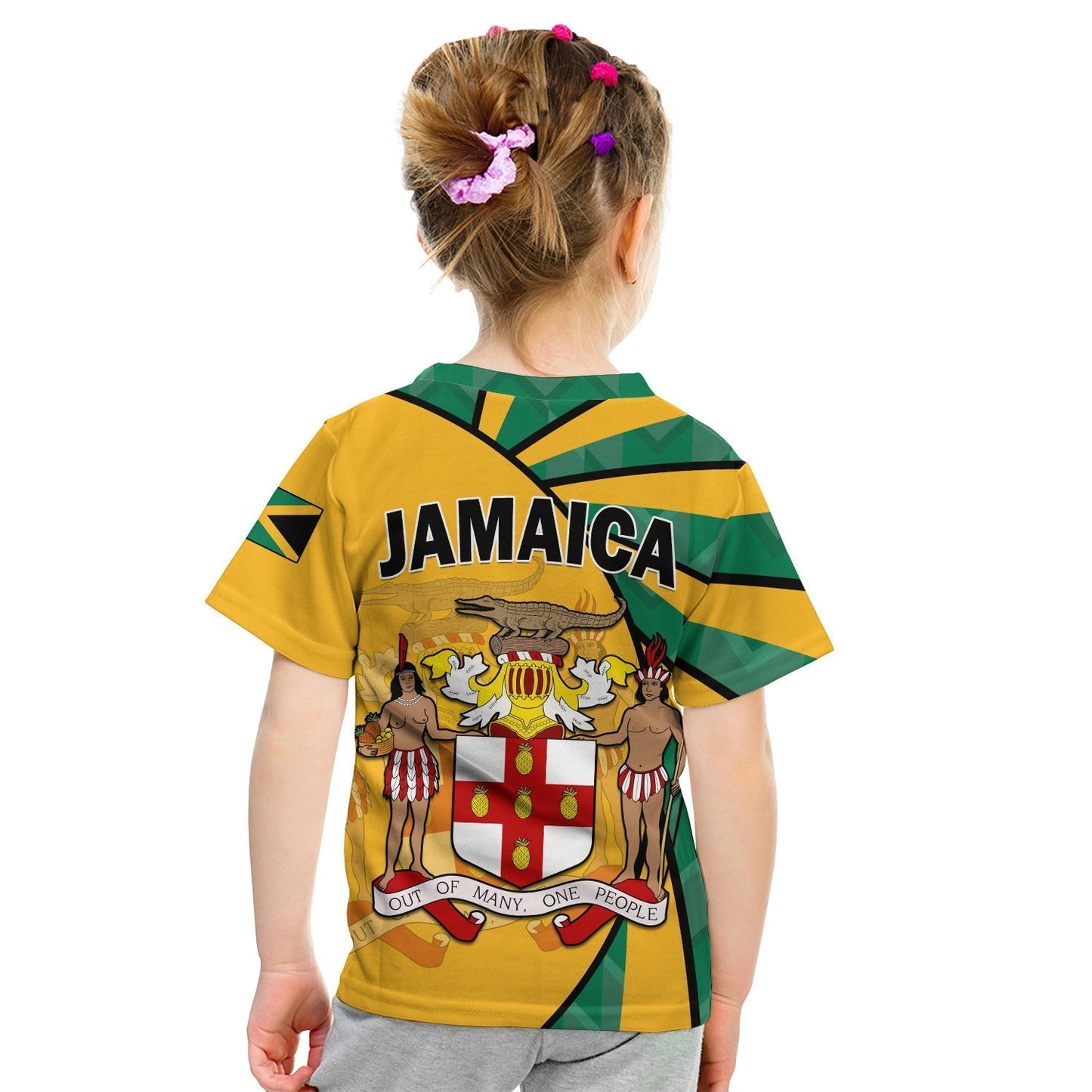 Jamaica Athletics T-Shirt Jamaican Flag Mix Lion Sporty Style Graphic Tee