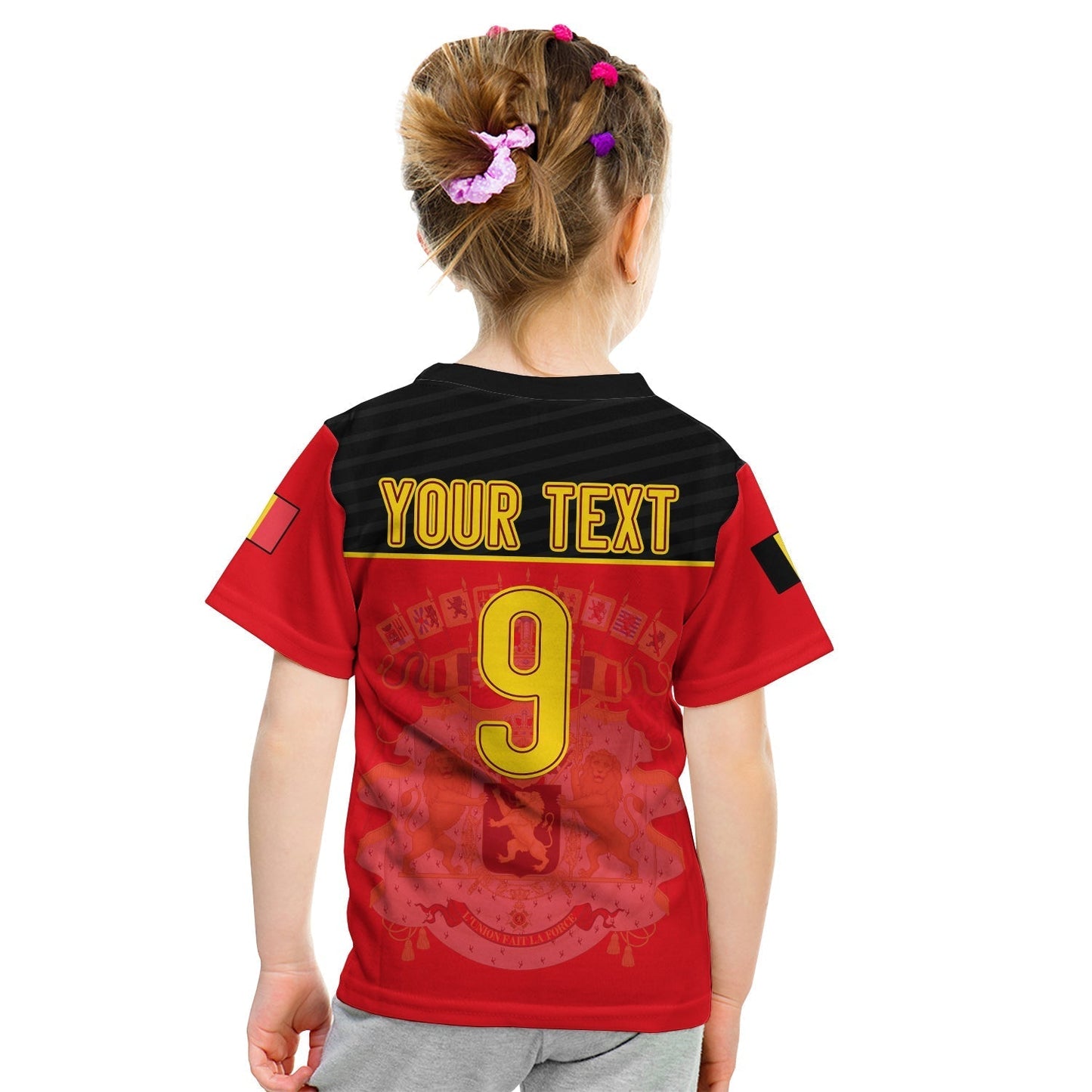 Custom Belgium T-Shirt Football 2022 De Rode Duivels Sporty Style Graphic Tee