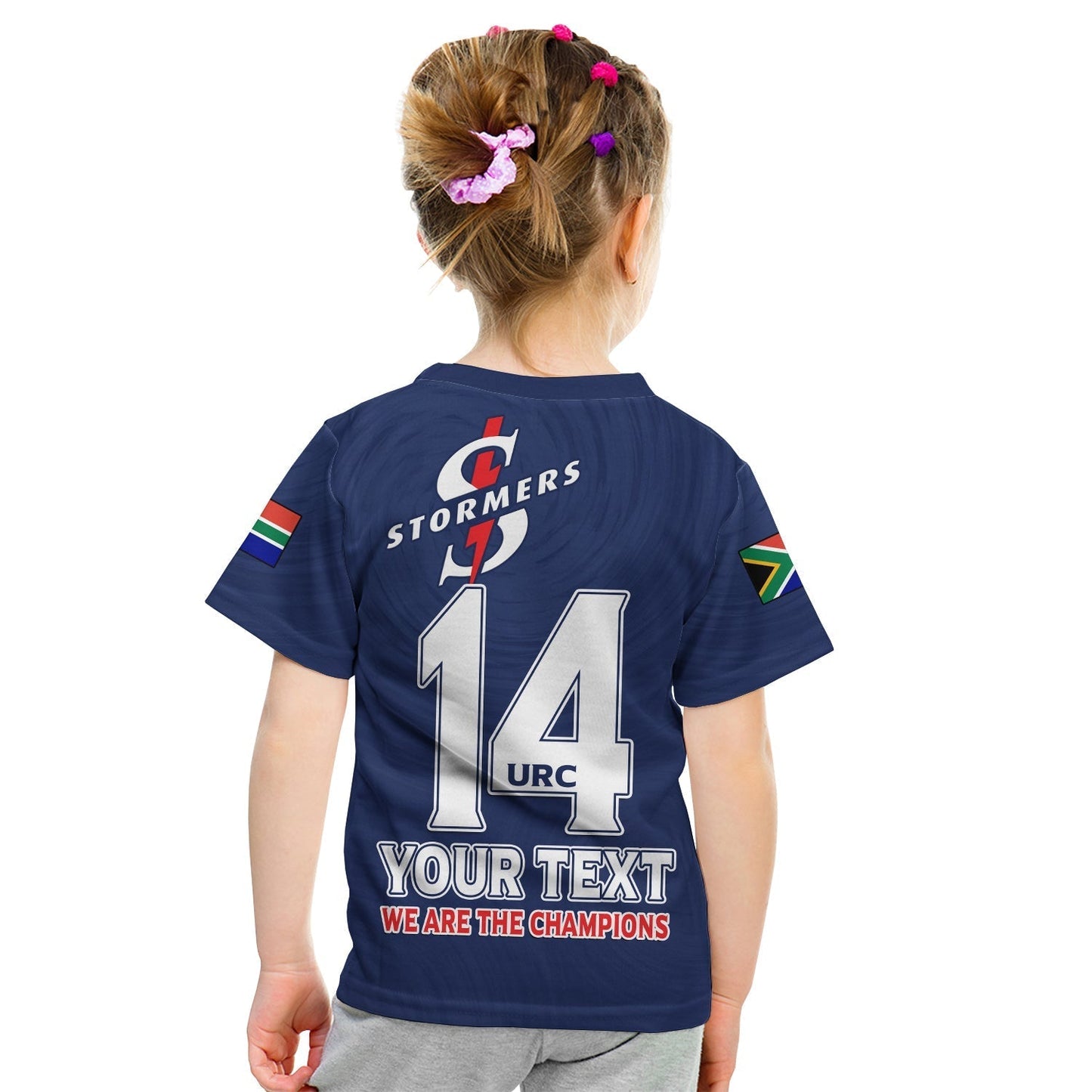 Custom Stormers South Africa Rugby T-Shirt We Are The Champions URC Unity Graphic Tee
