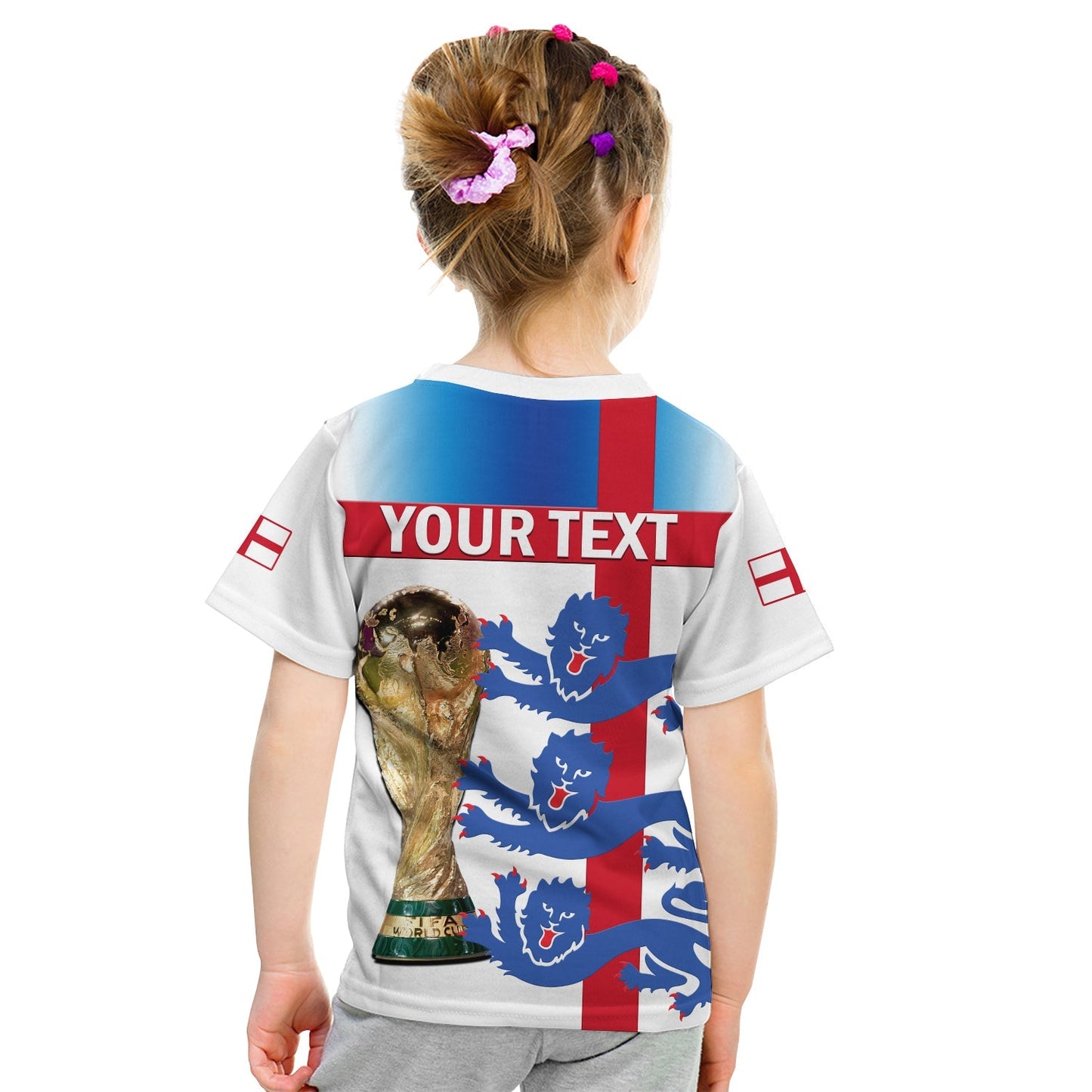Custom England Football T-Shirt Three Lions Champions World Cup 2022 Graphic Tee