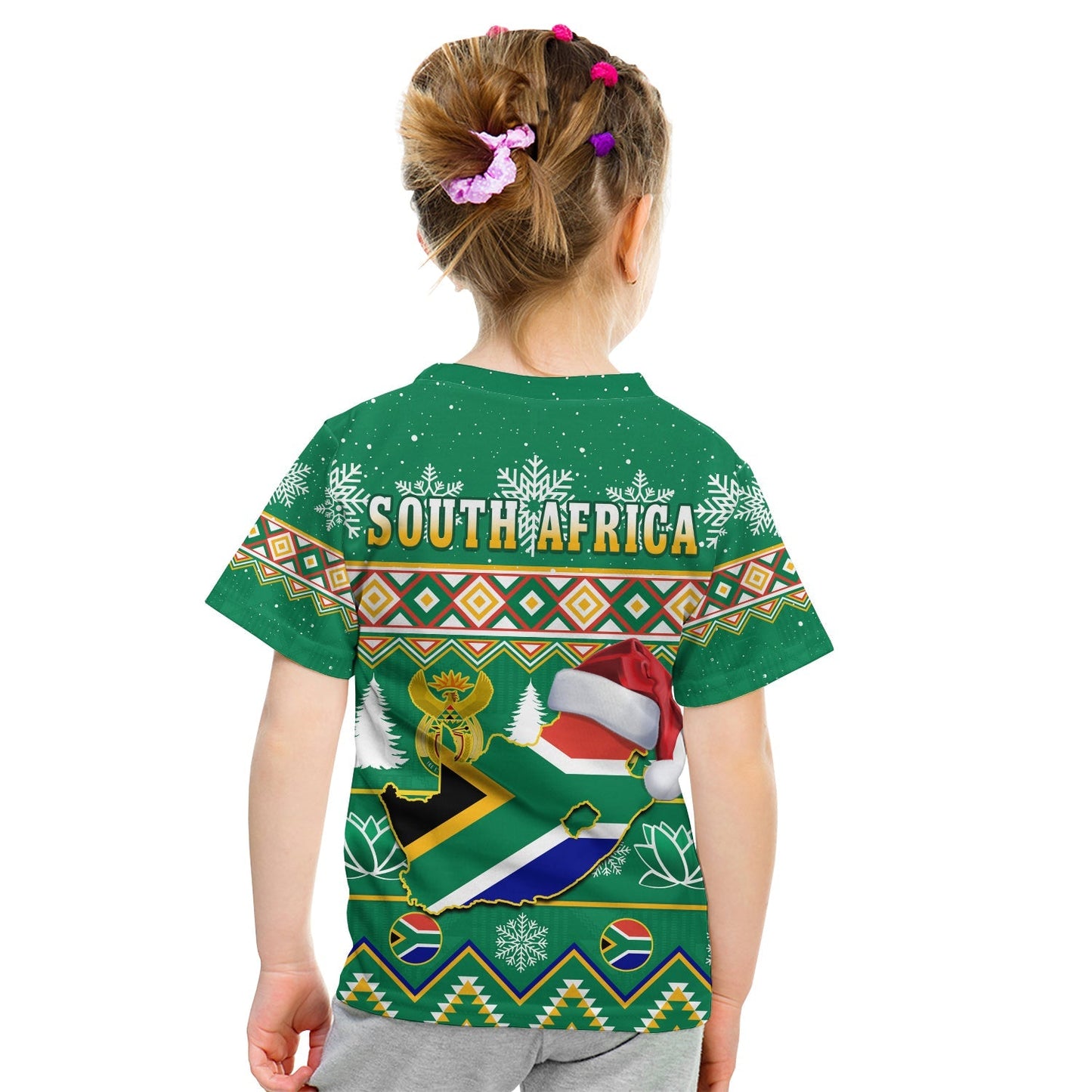 South Africa Christmas T-Shirt King Protea Geseende Kersfees Graphic Tee