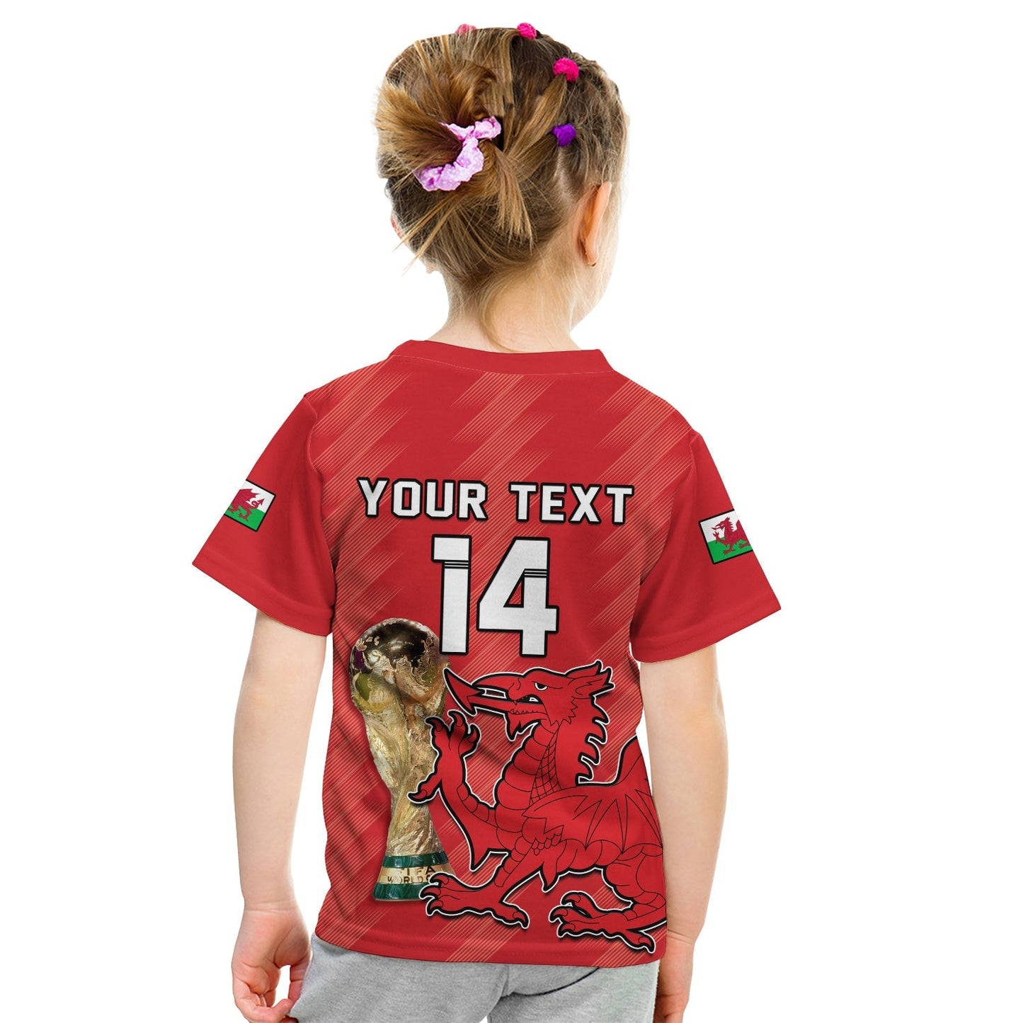 Custom Wales Football T-Shirt Cymru Champions World Cup 2022 Graphic Tee