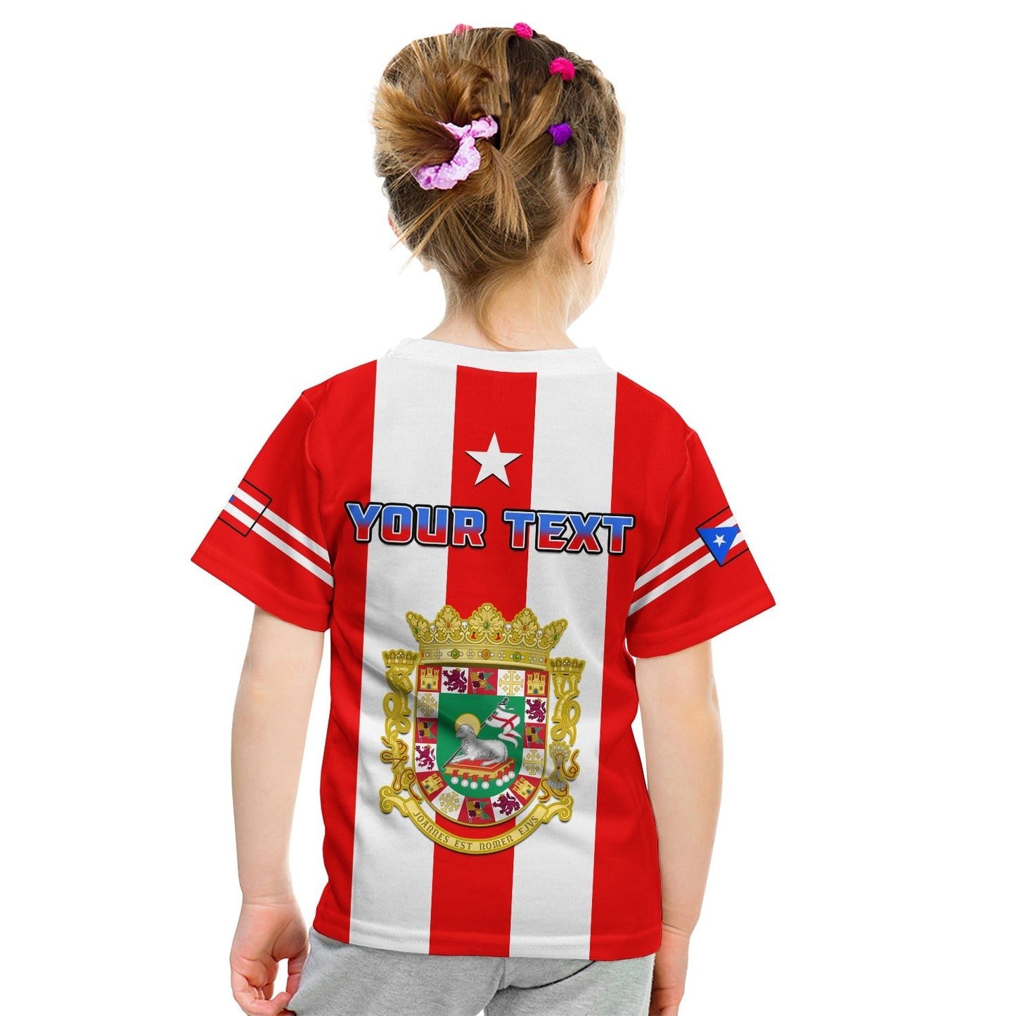 Custom Puerto Rico T-Shirt Coat Of Arms Mix Flag Graphic Tee