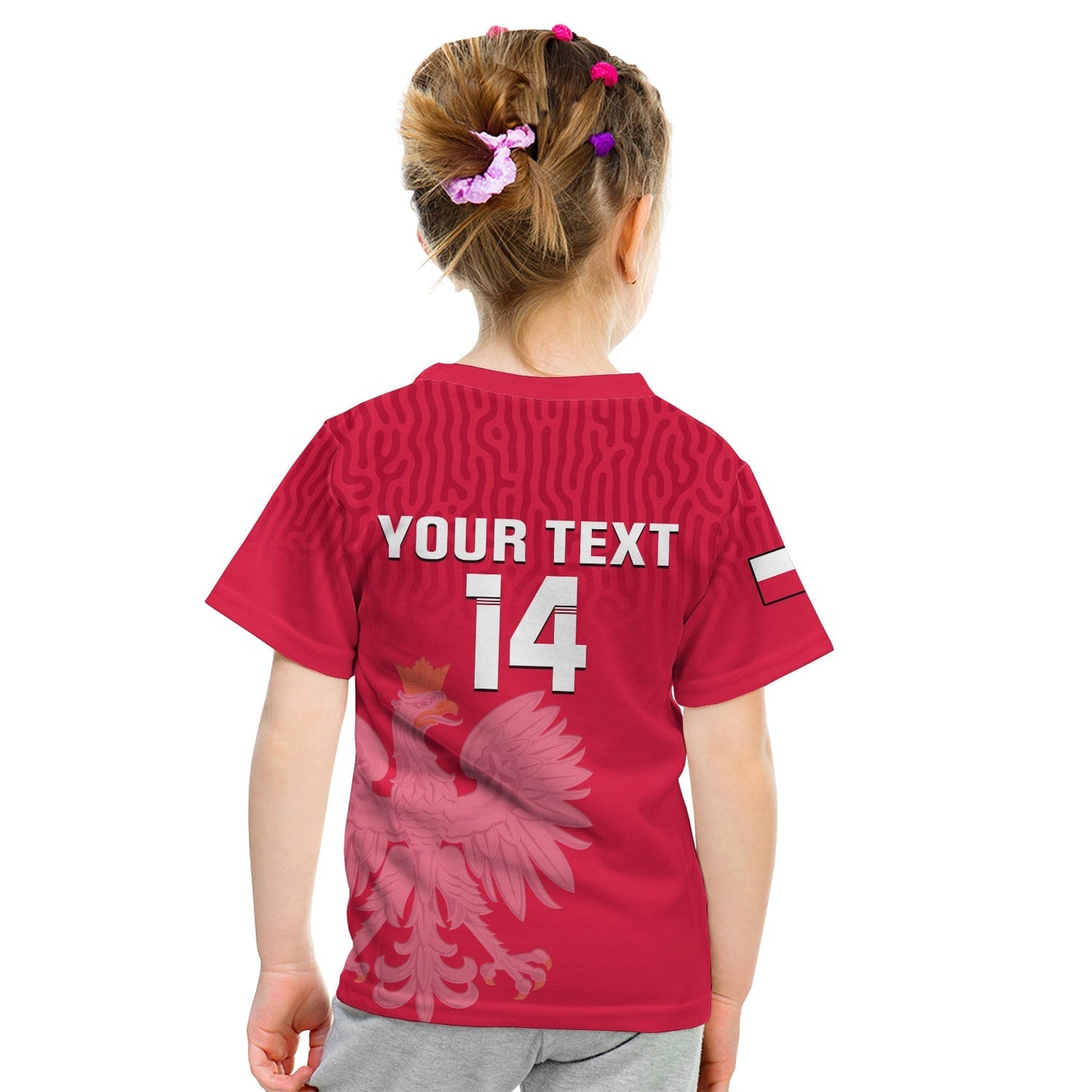 Custom Poland Football T-Shirt Polska World Cup 2022 Red Graphic Tee