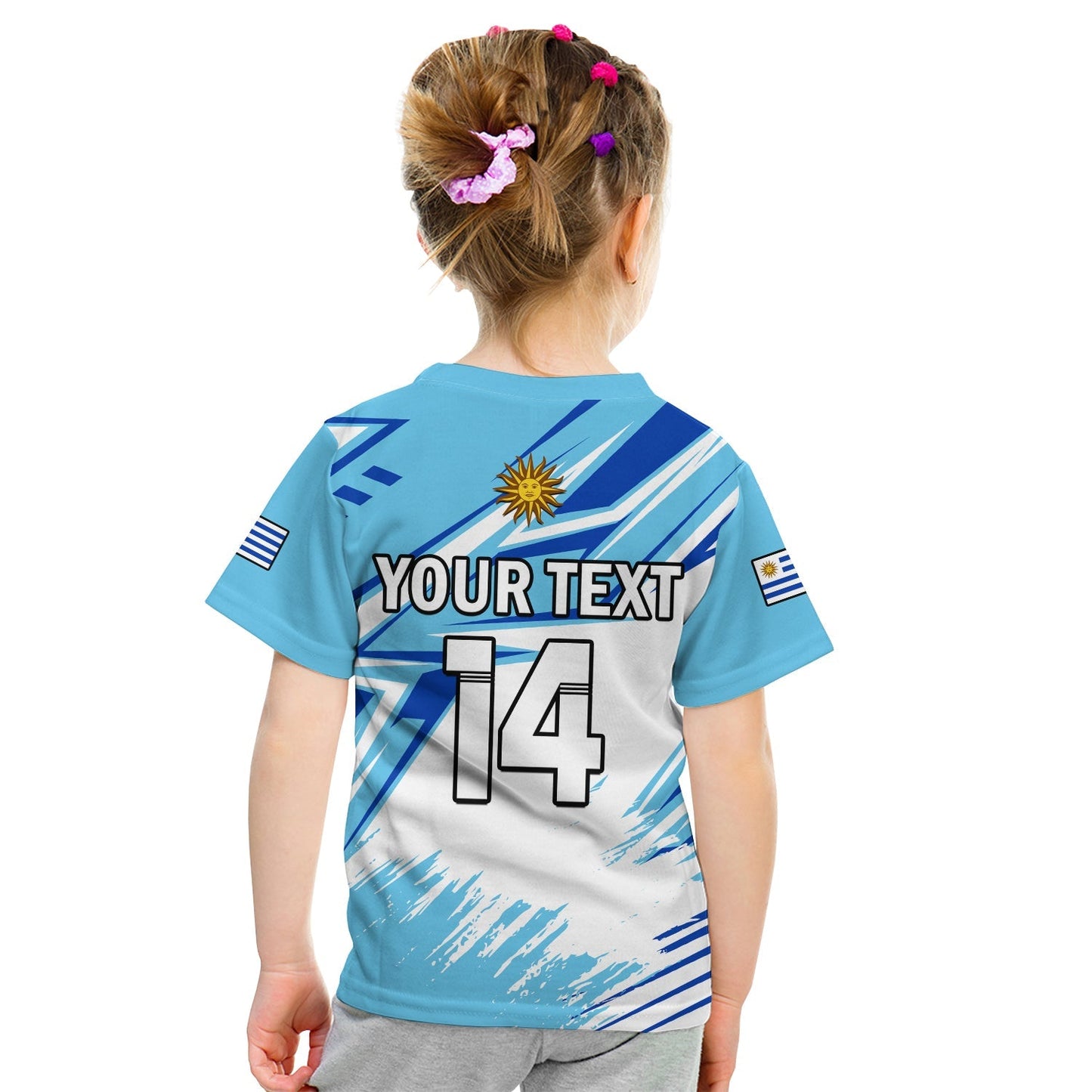 Custom Uruguay Football T-Shirt La Celeste WC 2022 Sporty Style Graphic Tee
