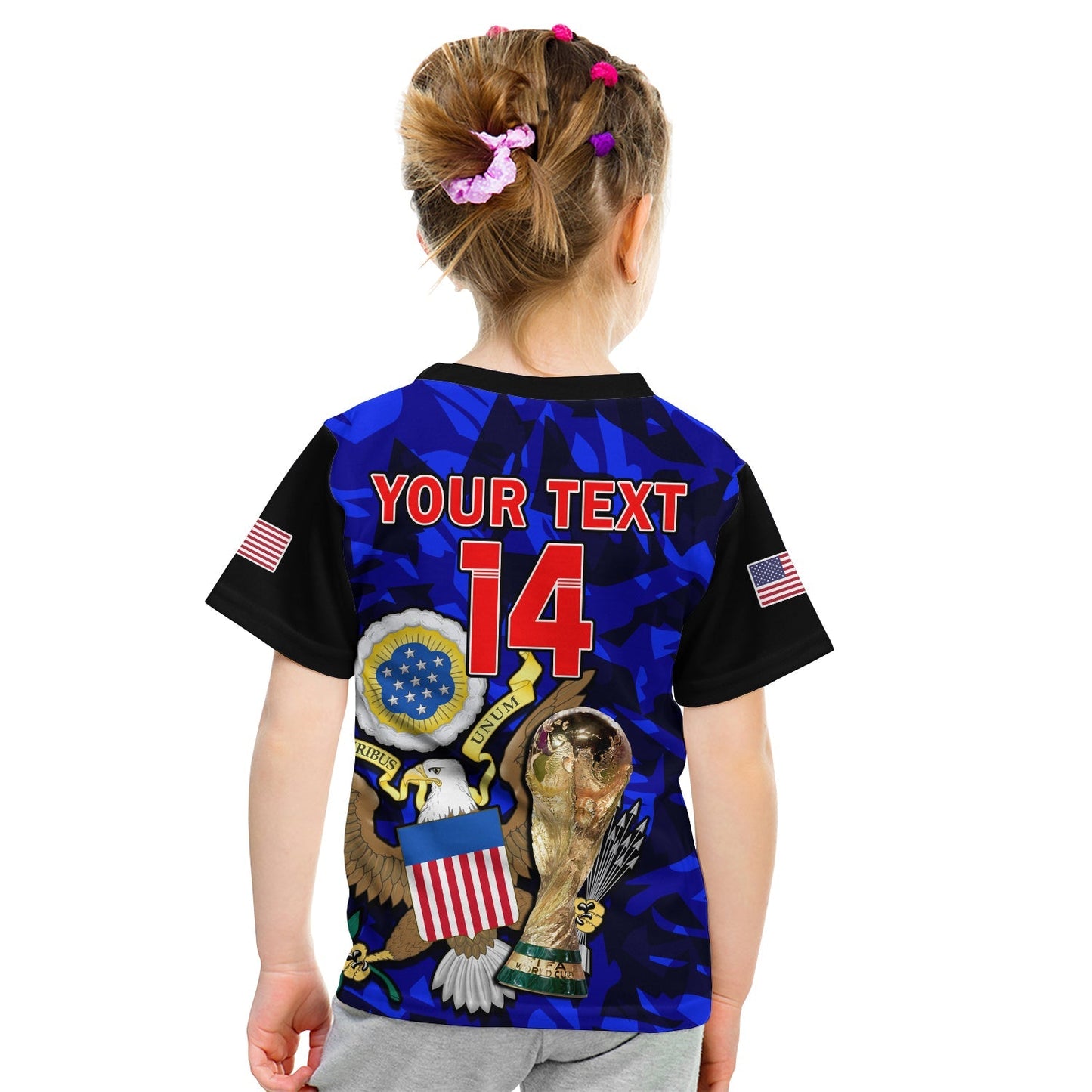 Custom USA Football T-Shirt The Yanks Champions WC 2022 Graphic Tee