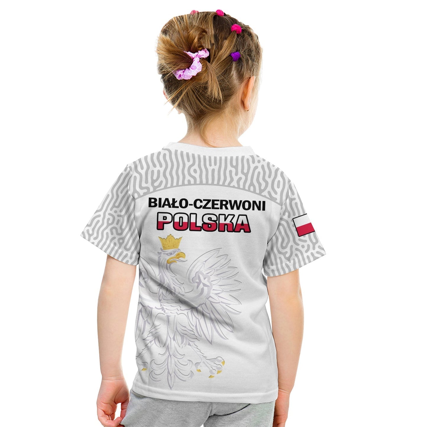 Poland Football T-Shirt Polska World Cup 2022 White Graphic Tee