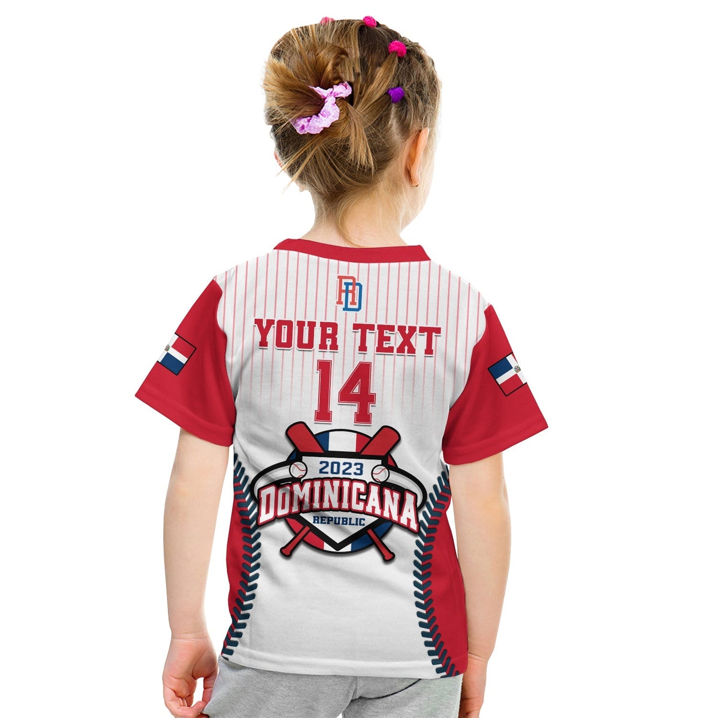 Custom Dominican Republic Baseball T-Shirt Version White Graphic Tee