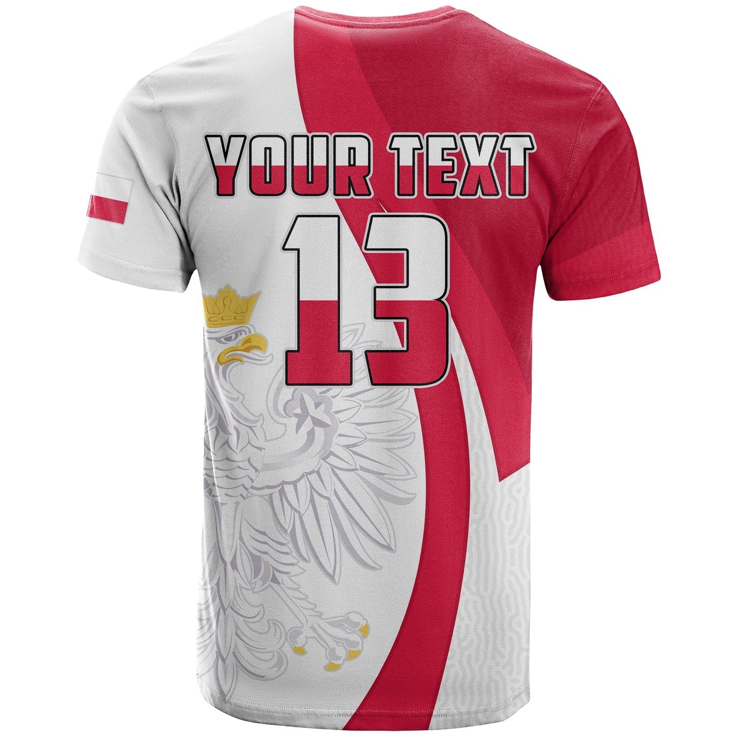 Custom Poland Football T-Shirt Come On Biao Czerwoni Soccer Polski Champions World Cup Graphic Tee