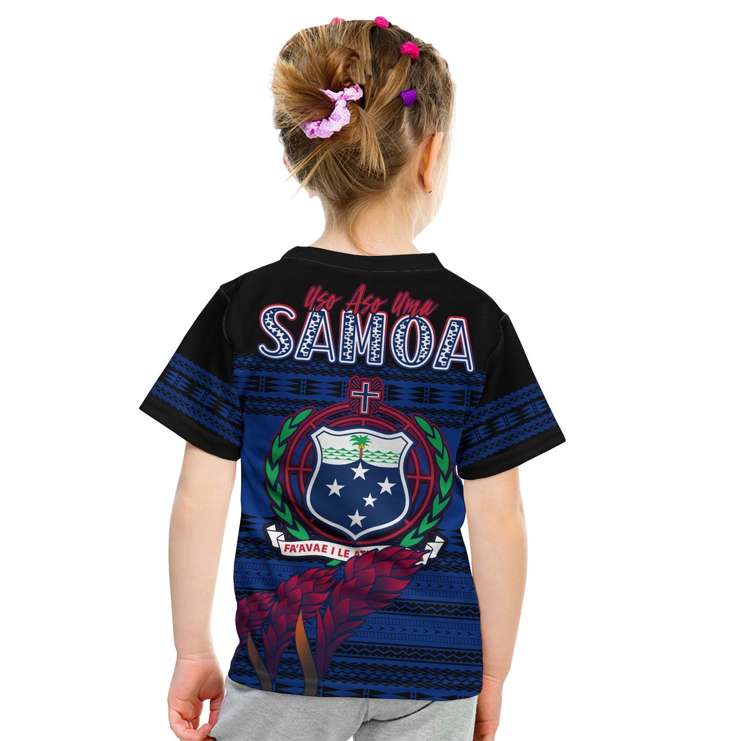 Toa Samoa Rugby T-Shirt Uso Aso Uma Go Champions Blue Graphic Tee