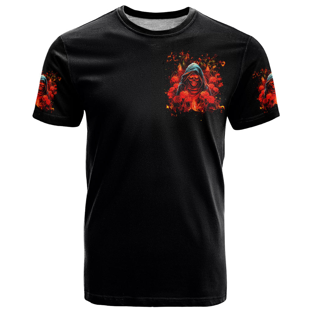 Rose Skull T-Shirt Iam Sweet Girl But If You Piss Me Off Graphic Tee