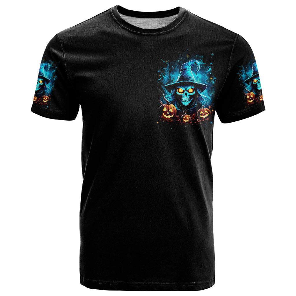 Witch Skull Halloween T-Shirt I Didn't Becom A Witch Graphic Tee