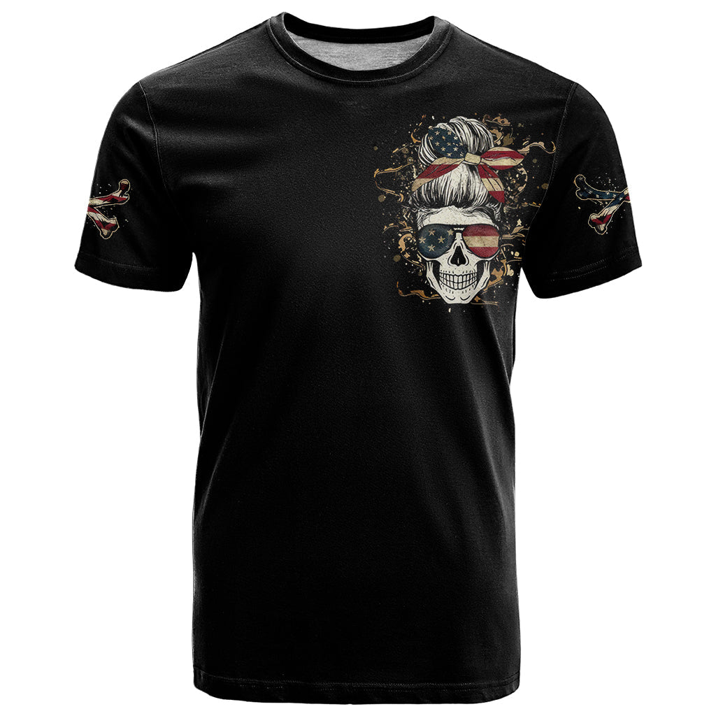 Wire Skull T-Shirt Stuck Between Idk Idc And Idgaf Graphic Tee