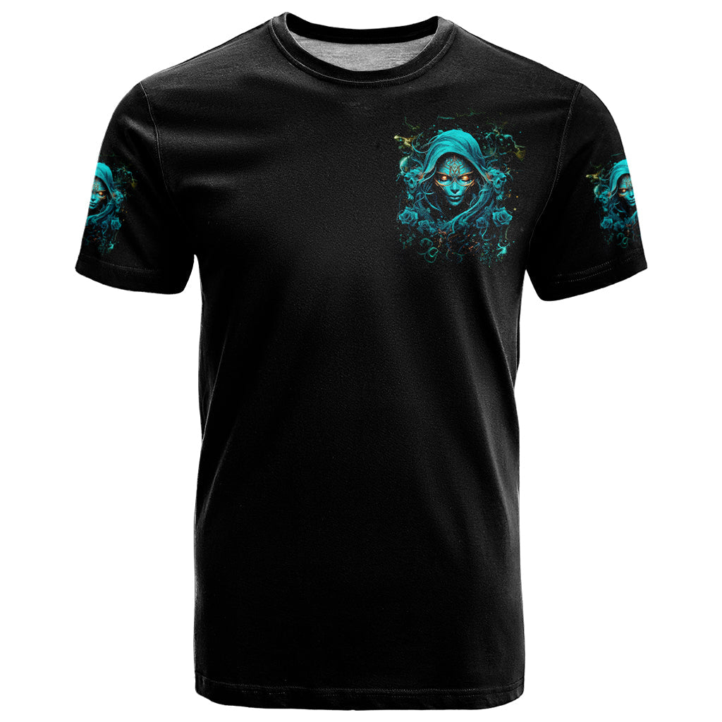Lady Skull T-Shirt Iam A Good Person But Don't Give Me Are To Show My Evil Side Graphic Tee