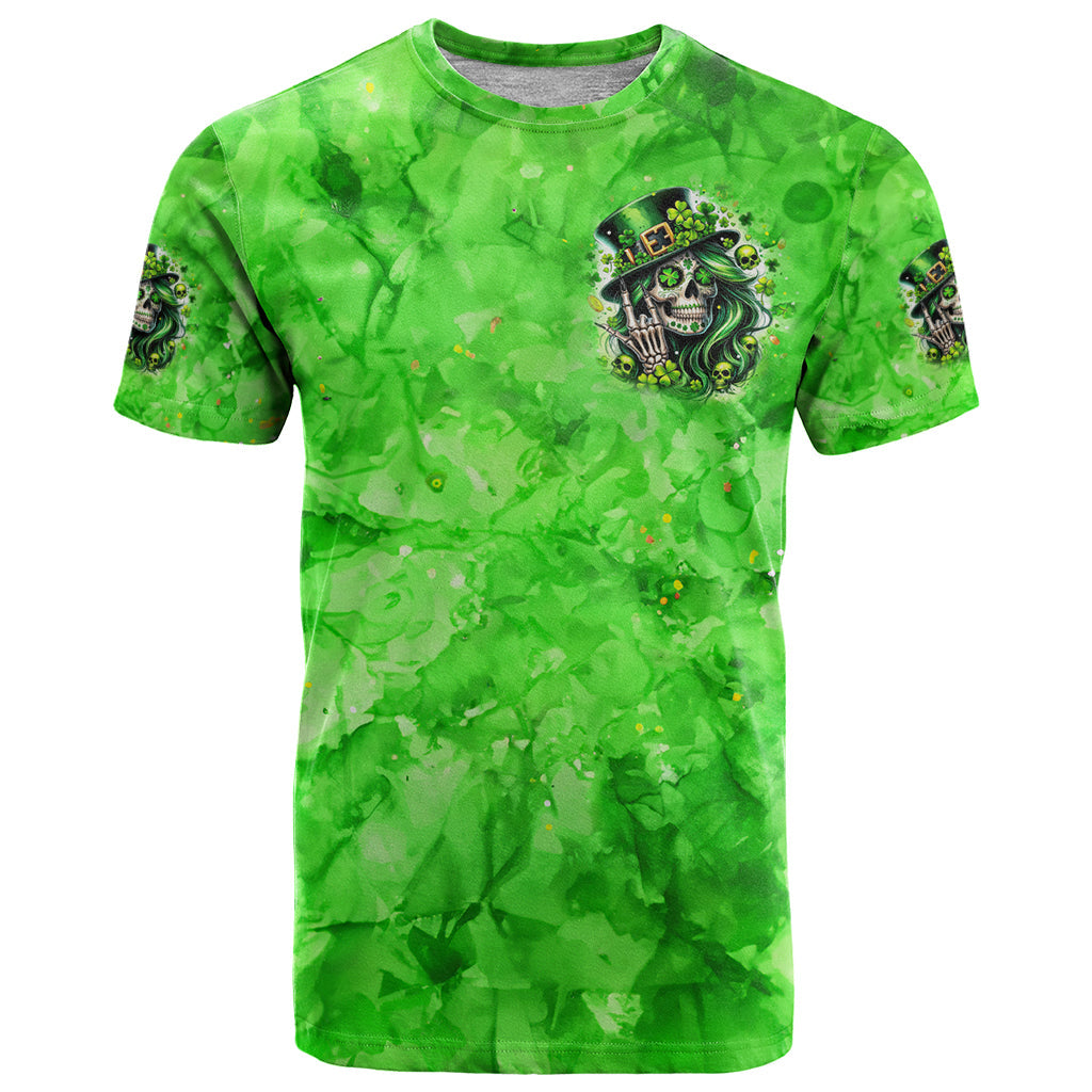 Irish Skull T-Shirt Shamrock And Roll Graphic Tee