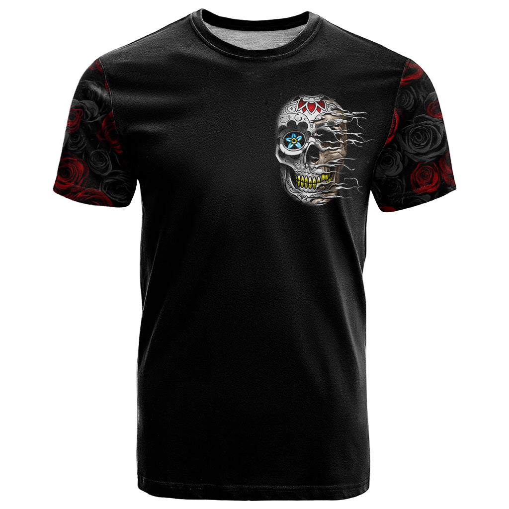 Dia De Muertos T-Shirt Day Of The Death Rose Skull Graphic Tee
