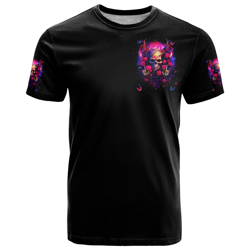 Rose Skull T-Shirt No Matter How Much I Try To Be Fucking Nice Graphic Tee