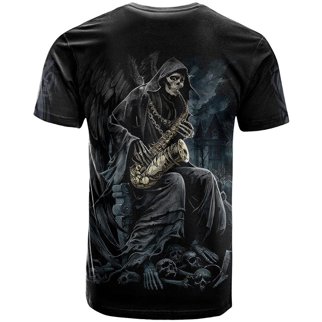 Skull T-Shirt Musician Of Death Graphic Tee