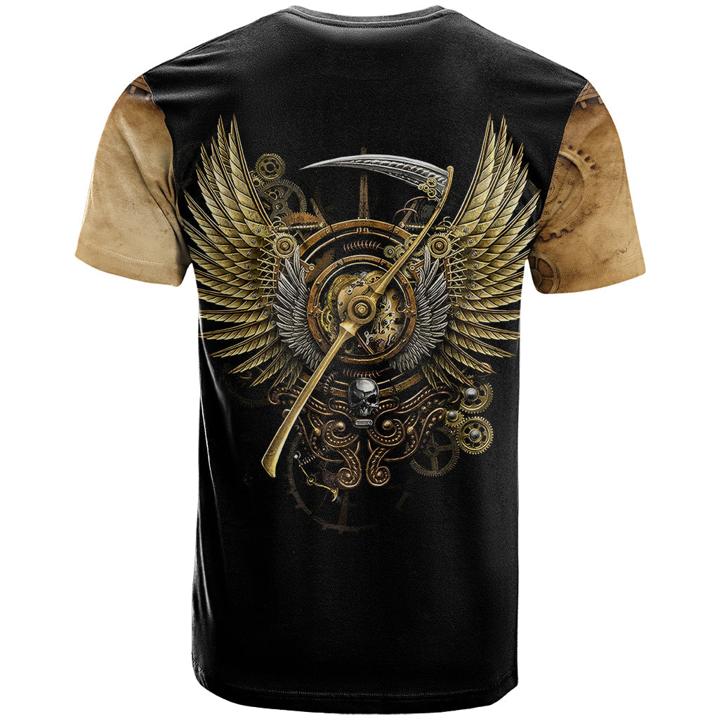Skull T-Shirt Golden Skull Steampunk Graphic Tee