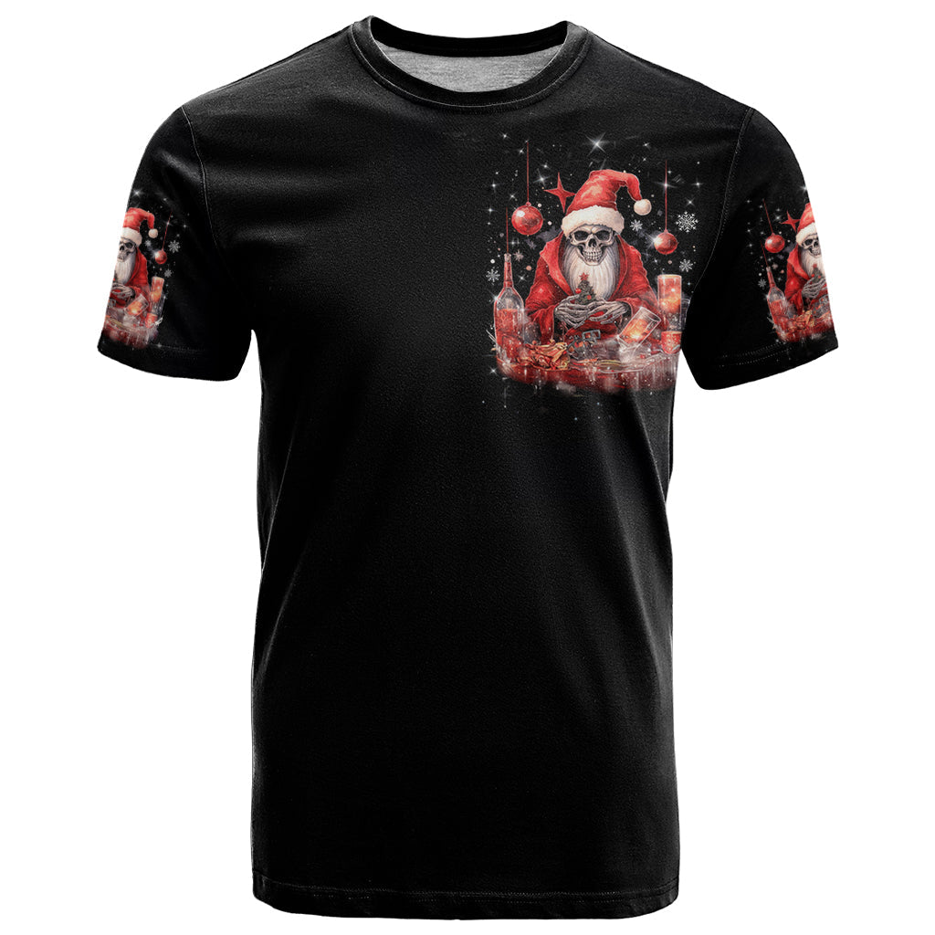 Skull Santa Claus T-Shirt Every One Has A Dark Side Difference Is The Degree Of Darkness Graphic Tee