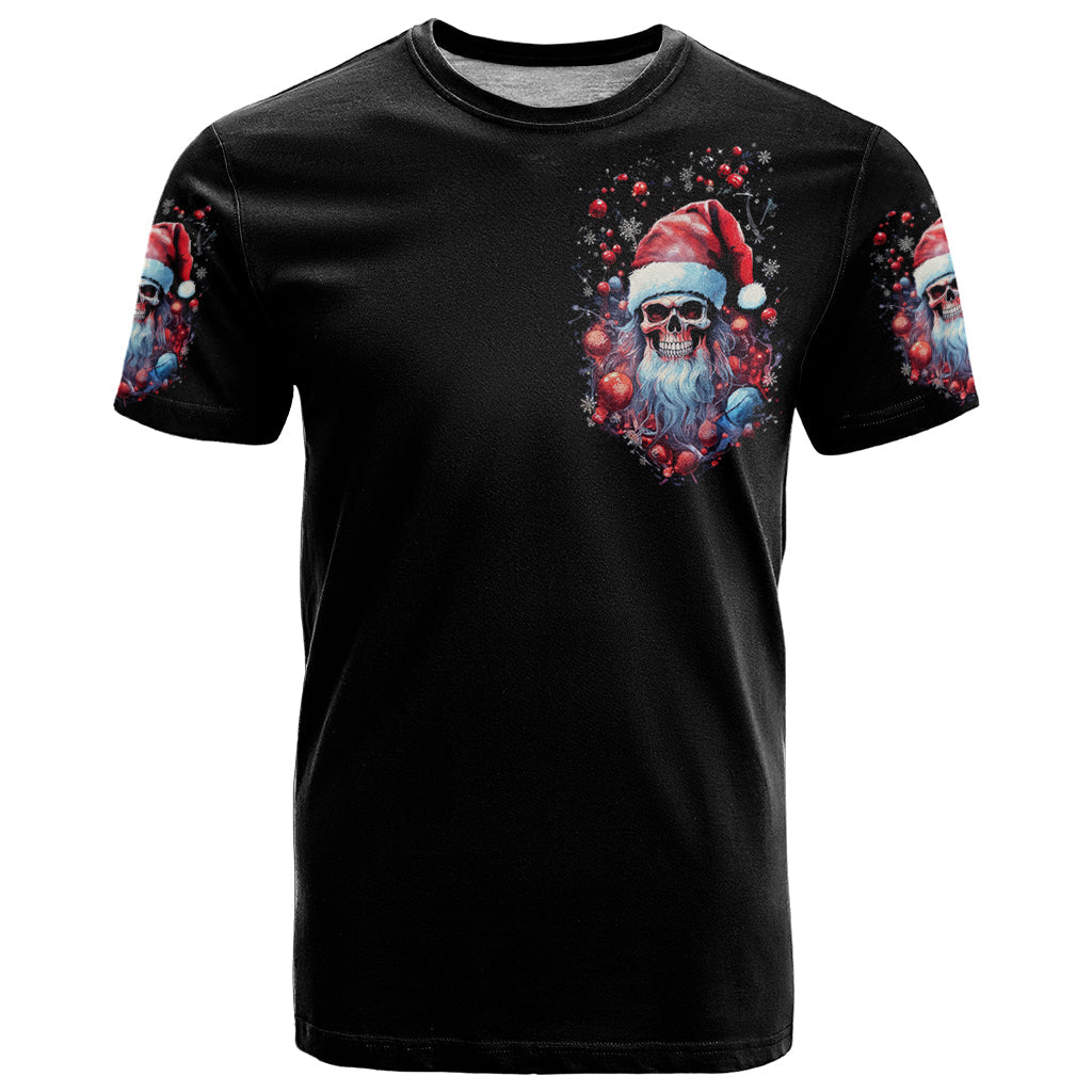 Skull Santa Claus T-Shirt Santa Claus Is Coming To Town Graphic Tee