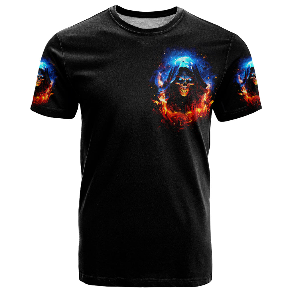 Flame Skull T-Shirt When I Was Born The Devil Said Competition Graphic Tee