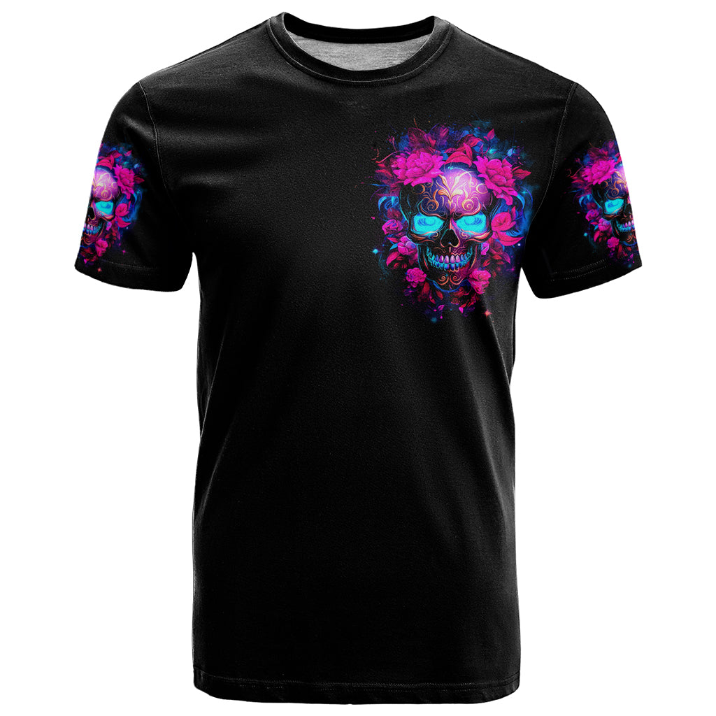 Sugar Skull T-Shirt My Attitude Is As Big As My Butt You've Been Warned Graphic Tee