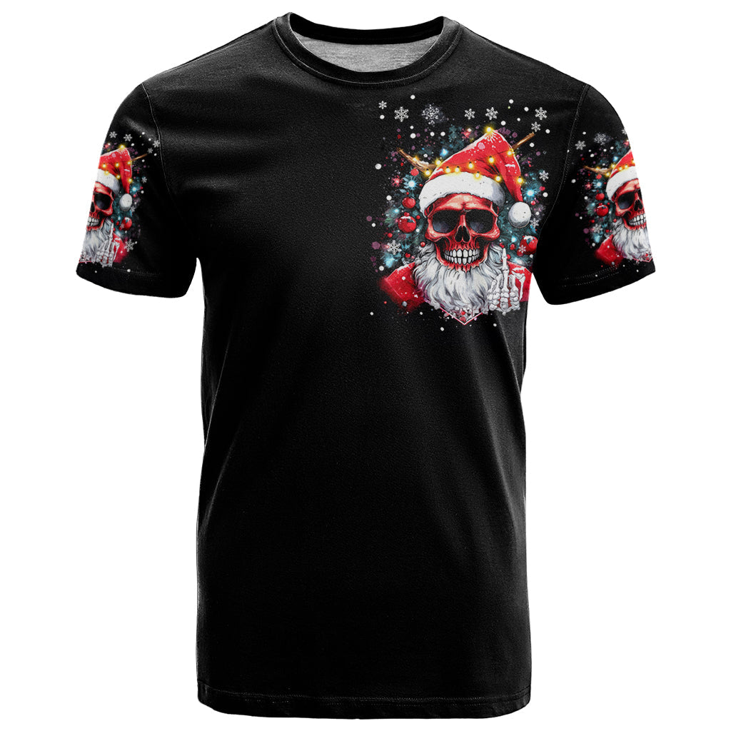 Skeleton Santa Claus T-Shirt Merry Christmas Bitches Graphic Tee