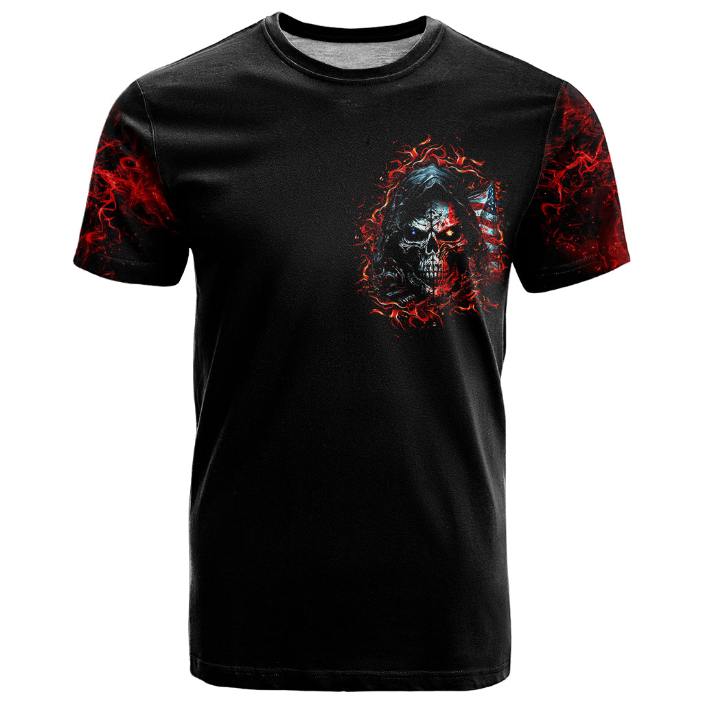 Blood Skull T-Shirt I Never Alone My Demon With Me 24/7 Graphic Tee