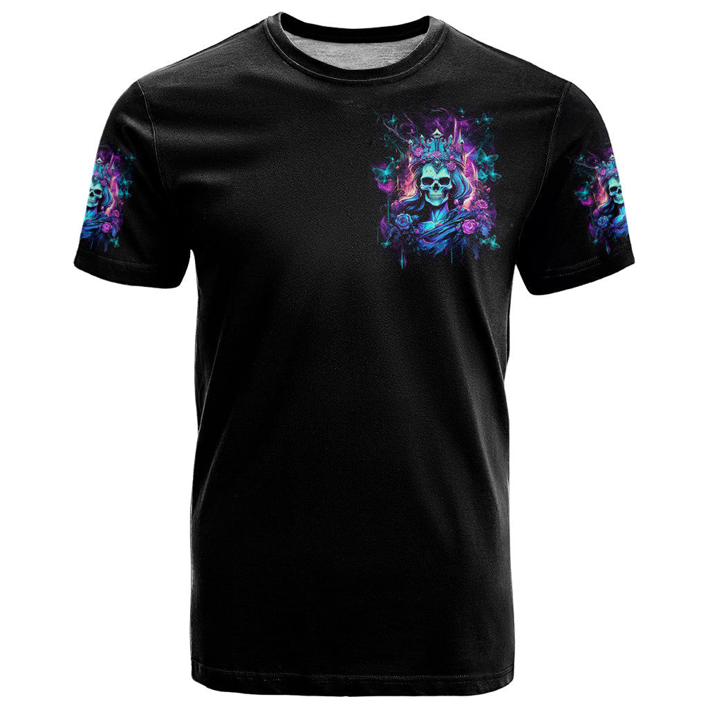Rose Skull T-Shirt Bitch I'm Not A Princess I'm The Fucking Queen Graphic Tee